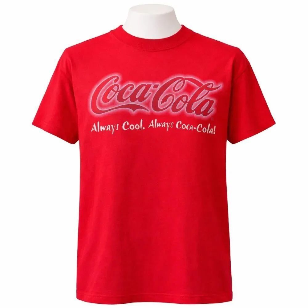 VTG Gildan X Coca-Cola Coke Always Cool SS Red Graphic Shirt L